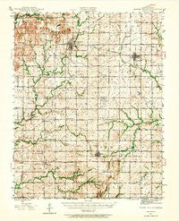 Mound Valley Kansas Historical topographic map, 1:62500 scale, 15 X 15 Minute, Year 1946