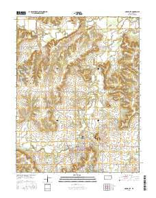 Mound City Kansas Current topographic map, 1:24000 scale, 7.5 X 7.5 Minute, Year 2015