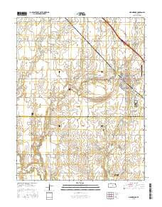 Moundridge Kansas Current topographic map, 1:24000 scale, 7.5 X 7.5 Minute, Year 2015