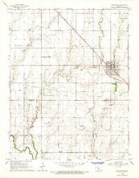 Moundridge Kansas Historical topographic map, 1:24000 scale, 7.5 X 7.5 Minute, Year 1965