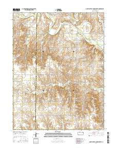 Mouth of Wild Horse Creek Kansas Current topographic map, 1:24000 scale, 7.5 X 7.5 Minute, Year 2016