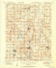 Mulberry Kansas Historical topographic map, 1:62500 scale, 15 X 15 Minute, Year 1950