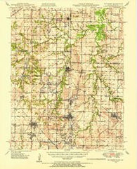 Mulberry Kansas Historical topographic map, 1:62500 scale, 15 X 15 Minute, Year 1948
