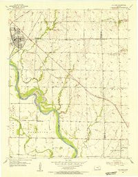 Mulvane Kansas Historical topographic map, 1:24000 scale, 7.5 X 7.5 Minute, Year 1955
