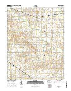 Murdock Kansas Current topographic map, 1:24000 scale, 7.5 X 7.5 Minute, Year 2015