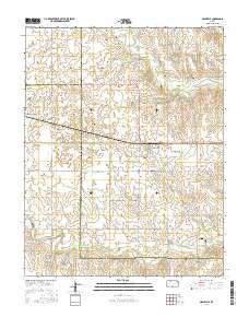 Nashville Kansas Current topographic map, 1:24000 scale, 7.5 X 7.5 Minute, Year 2015