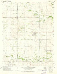 Nashville Kansas Historical topographic map, 1:24000 scale, 7.5 X 7.5 Minute, Year 1973