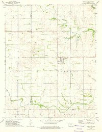 Nashville Kansas Historical topographic map, 1:24000 scale, 7.5 X 7.5 Minute, Year 1973