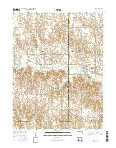 Natoma Kansas Current topographic map, 1:24000 scale, 7.5 X 7.5 Minute, Year 2015