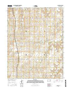 Navarre Kansas Current topographic map, 1:24000 scale, 7.5 X 7.5 Minute, Year 2015