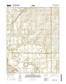 Neosho Falls Kansas Current topographic map, 1:24000 scale, 7.5 X 7.5 Minute, Year 2015