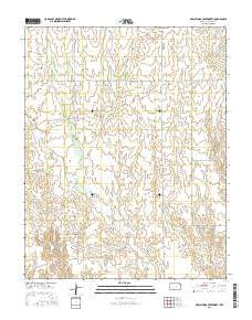 Nescatunga Creek North Kansas Current topographic map, 1:24000 scale, 7.5 X 7.5 Minute, Year 2015