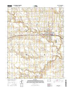 Ness City Kansas Current topographic map, 1:24000 scale, 7.5 X 7.5 Minute, Year 2015