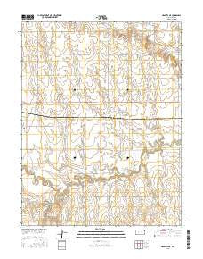 Ness City NE Kansas Current topographic map, 1:24000 scale, 7.5 X 7.5 Minute, Year 2015