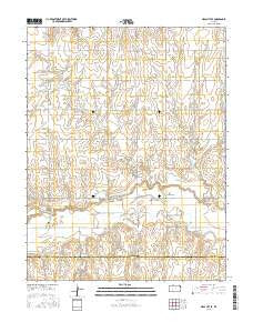 Ness City SE Kansas Current topographic map, 1:24000 scale, 7.5 X 7.5 Minute, Year 2015