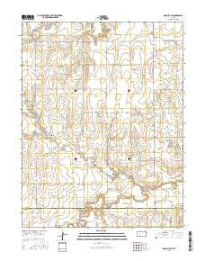 Ness City SW Kansas Current topographic map, 1:24000 scale, 7.5 X 7.5 Minute, Year 2015