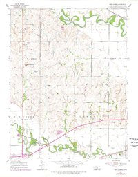 New Cambria Kansas Historical topographic map, 1:24000 scale, 7.5 X 7.5 Minute, Year 1955