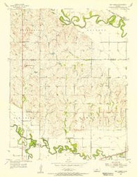 New Cambria Kansas Historical topographic map, 1:24000 scale, 7.5 X 7.5 Minute, Year 1955