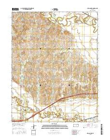 New Cambria Kansas Current topographic map, 1:24000 scale, 7.5 X 7.5 Minute, Year 2015