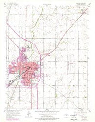 Newton Kansas Historical topographic map, 1:24000 scale, 7.5 X 7.5 Minute, Year 1957
