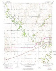 Niles Kansas Historical topographic map, 1:24000 scale, 7.5 X 7.5 Minute, Year 1955