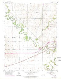 Niles Kansas Historical topographic map, 1:24000 scale, 7.5 X 7.5 Minute, Year 1955
