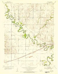 Niles Kansas Historical topographic map, 1:24000 scale, 7.5 X 7.5 Minute, Year 1955