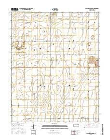 North of Satanta Kansas Current topographic map, 1:24000 scale, 7.5 X 7.5 Minute, Year 2016