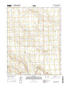North of Tribune Kansas Current topographic map, 1:24000 scale, 7.5 X 7.5 Minute, Year 2015