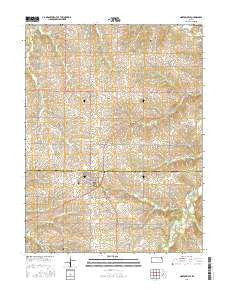 Nortonville Kansas Current topographic map, 1:24000 scale, 7.5 X 7.5 Minute, Year 2015