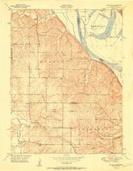 Oak Mills Kansas Historical topographic map, 1:24000 scale, 7.5 X 7.5 Minute, Year 1951