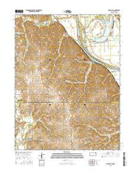 Oak Mills Kansas Current topographic map, 1:24000 scale, 7.5 X 7.5 Minute, Year 2015
