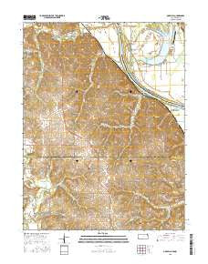 Oak Mills Kansas Current topographic map, 1:24000 scale, 7.5 X 7.5 Minute, Year 2015
