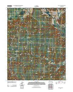 Oak Valley Kansas Historical topographic map, 1:24000 scale, 7.5 X 7.5 Minute, Year 2012