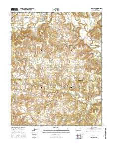 Oak Valley Kansas Current topographic map, 1:24000 scale, 7.5 X 7.5 Minute, Year 2015