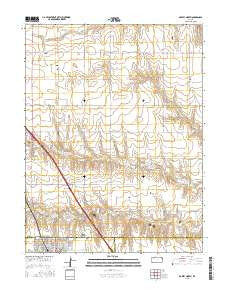 Oakley North Kansas Current topographic map, 1:24000 scale, 7.5 X 7.5 Minute, Year 2015