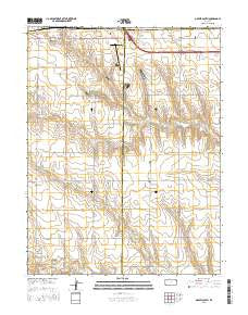 Oakley South Kansas Current topographic map, 1:24000 scale, 7.5 X 7.5 Minute, Year 2015