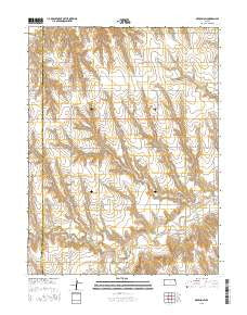 Oberlin SW Kansas Current topographic map, 1:24000 scale, 7.5 X 7.5 Minute, Year 2015