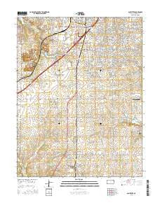 Ocheltree Kansas Current topographic map, 1:24000 scale, 7.5 X 7.5 Minute, Year 2015