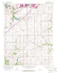 Ocheltree Kansas Historical topographic map, 1:24000 scale, 7.5 X 7.5 Minute, Year 1956
