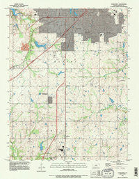 Ocheltree Kansas Historical topographic map, 1:24000 scale, 7.5 X 7.5 Minute, Year 1991