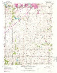 Ocheltree Kansas Historical topographic map, 1:24000 scale, 7.5 X 7.5 Minute, Year 1956