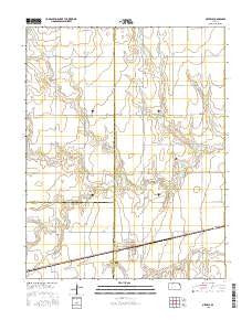Offerle Kansas Current topographic map, 1:24000 scale, 7.5 X 7.5 Minute, Year 2015