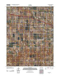 Ogallah Kansas Historical topographic map, 1:24000 scale, 7.5 X 7.5 Minute, Year 2012