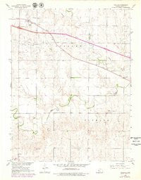 Ogallah Kansas Historical topographic map, 1:24000 scale, 7.5 X 7.5 Minute, Year 1961
