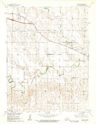 Ogallah Kansas Historical topographic map, 1:24000 scale, 7.5 X 7.5 Minute, Year 1961