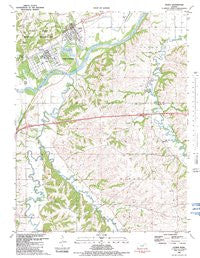 Ogden Kansas Historical topographic map, 1:24000 scale, 7.5 X 7.5 Minute, Year 1982