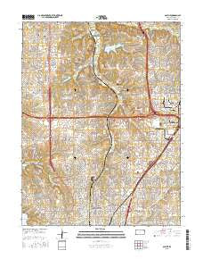 Olathe Kansas Current topographic map, 1:24000 scale, 7.5 X 7.5 Minute, Year 2015
