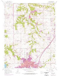 Olathe Kansas Historical topographic map, 1:24000 scale, 7.5 X 7.5 Minute, Year 1956