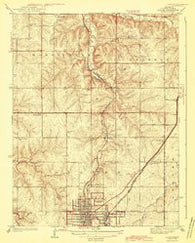 Olathe Kansas Historical topographic map, 1:31680 scale, 7.5 X 7.5 Minute, Year 1943